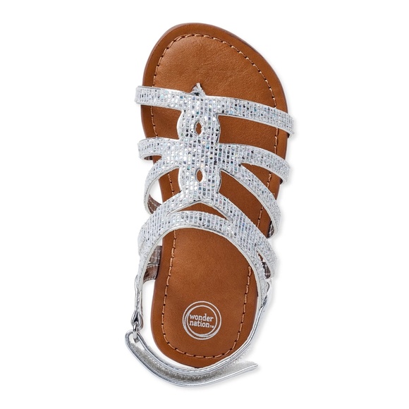 Wonder Nation Toddler Girls Rhinestone Sandal 11 Toddlder - Picture 2 of 2